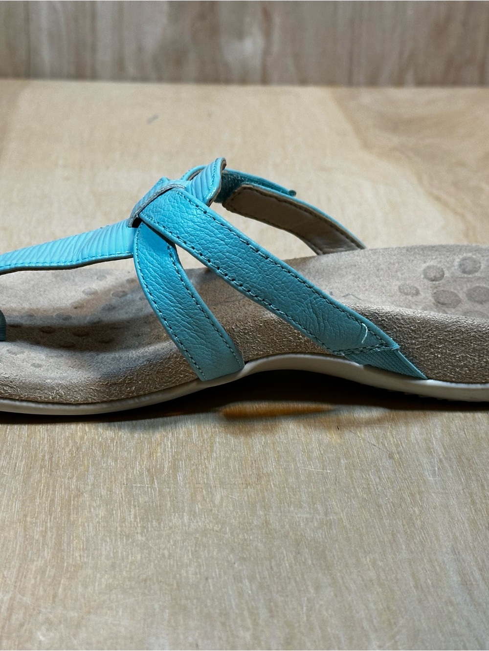 Vionic Teal Blue Crisscross Toe-Post Sandals - Picture 7 of 9